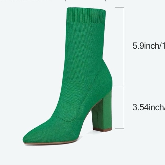 Green Women's Mousse FIT Newbella Ankle Boots, Sz.8 - Picture 6 of 14